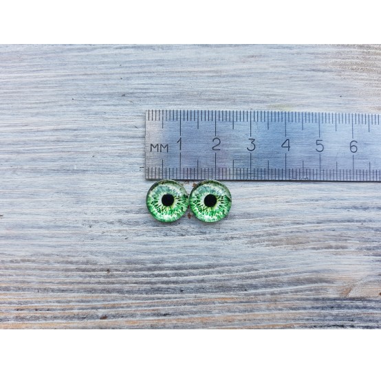 Glass eyes Green 2, ~ Ø 1.2 cm