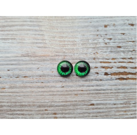 Glass eyes Green 13, ~ Ø 1 cm