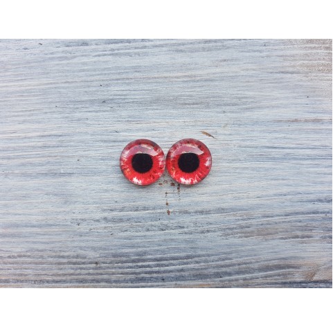 Glass eyes Red 1, ~ Ø 1.4 cm