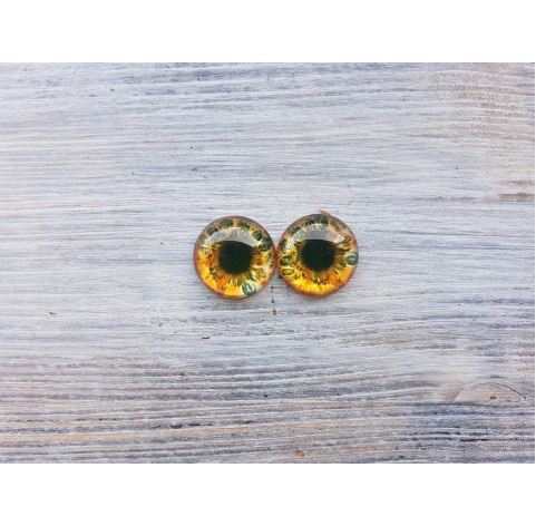 Glass eyes Brown 1, ~ Ø 1.4 cm