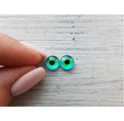 Glass eyes Green 5, ~ Ø 0.8 cm