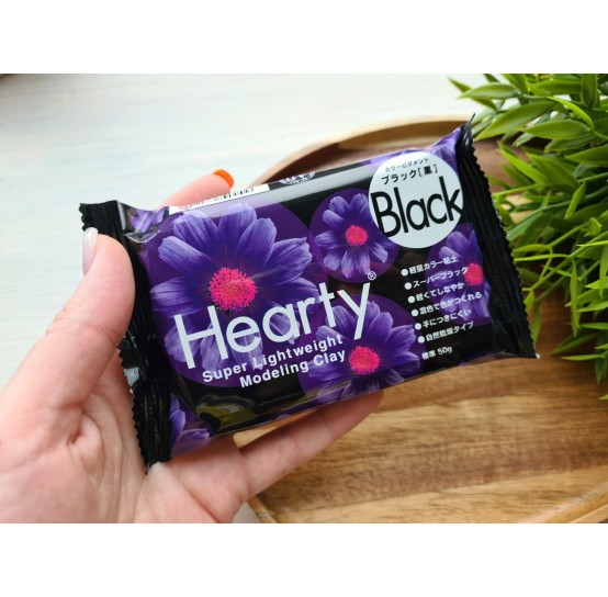 Padico Hearty, black, super lightweight modeling clay, 50 g