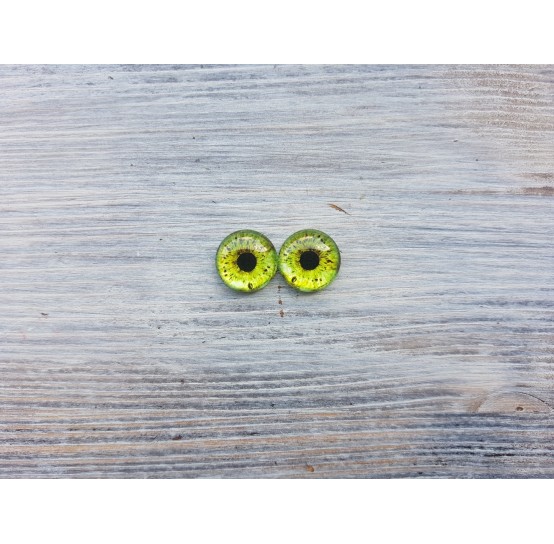 Glass eyes Green 1, ~ Ø 1.4 cm