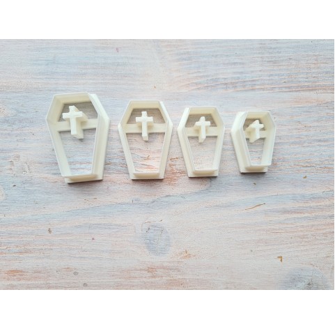 "Coffin", set of 4 cutters, one clay cutter or FULL set