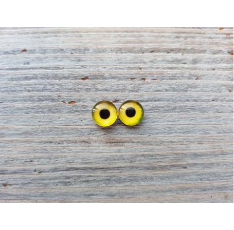 Glass eyes Yellow 3, ~ Ø 0.8 cm