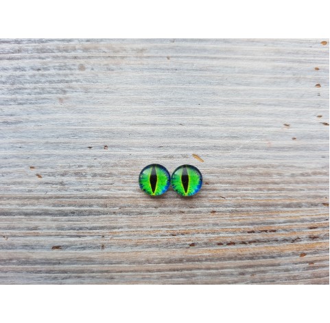 Glass eyes Green 8, ~ Ø 1 cm