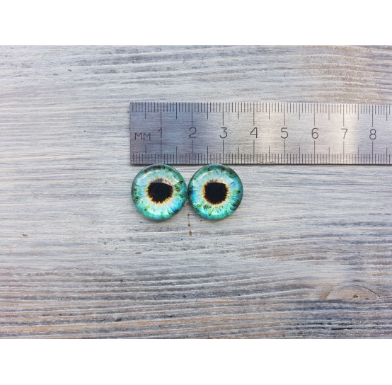Glass eyes Green 4, ~ Ø 1.8 cm