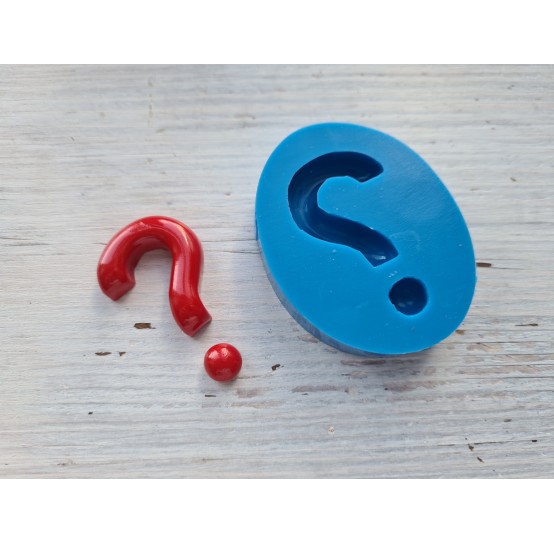 Silicone mold, Question mark, ~ 0.9-2.8 cm