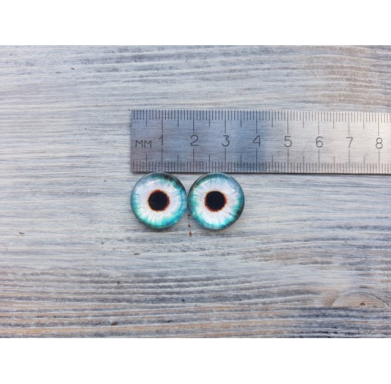 Glass eyes Blue 3, ~ Ø 1.8 cm
