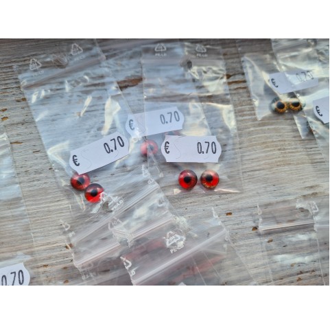 Glass eyes, Random choice Style 2, ~ Ø 0,8 cm