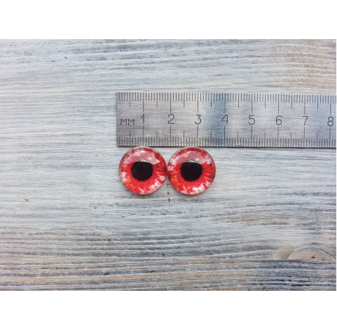 Glass eyes Red 1, ~ Ø 1.8 cm