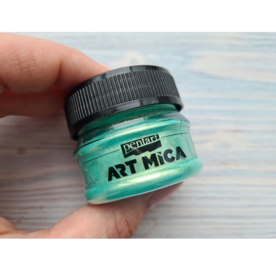 PENTART Art Mica mineral powder, Golden green, 9g