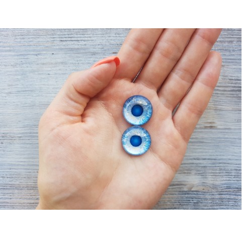 Glass eyes Blue 2, ~ Ø 2 cm