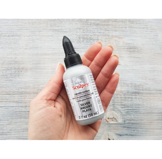 Sculpey liquid polymer clay, Silver, 59 ml