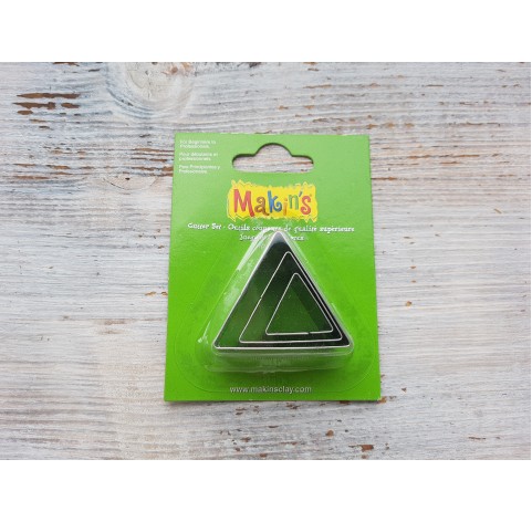 Set of metal cutters Makins, triangle, 3 pcs., 2 cm, 3 cm, 4 cm