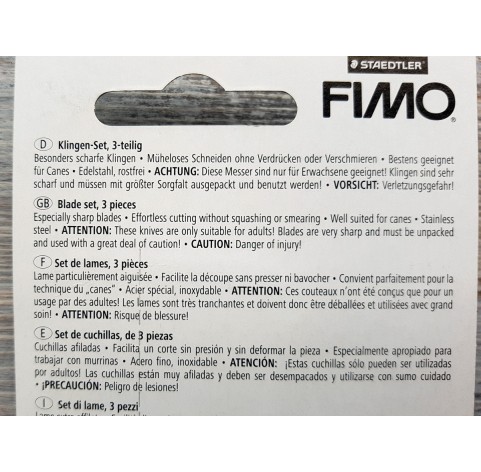Fimo Staedtler blades for modeling clay, 3 pcs., No.870014