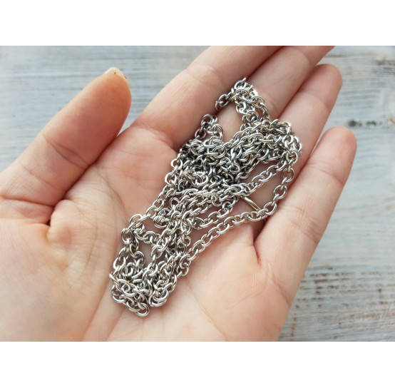Chain, silver, 1 m