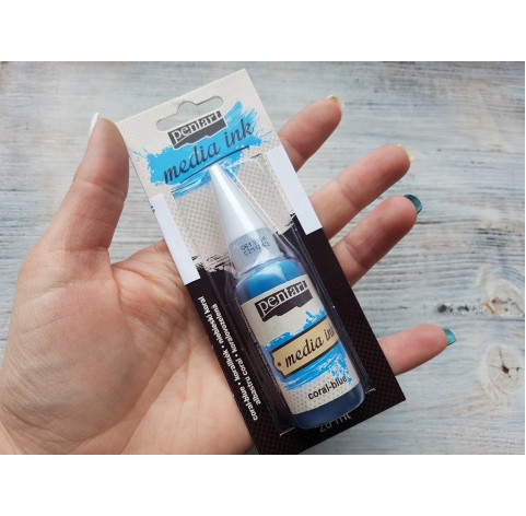 PENTART alcohol-based ink, coral-blue, 20 ml, No. 21043