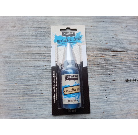 PENTART alcohol-based ink, coral-blue, 20 ml, No. 21043