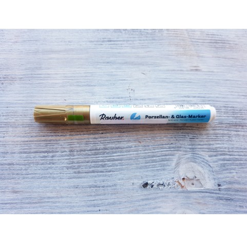 Felt pen/marker for porcelain and glass, gold, for lines 1-2 mm