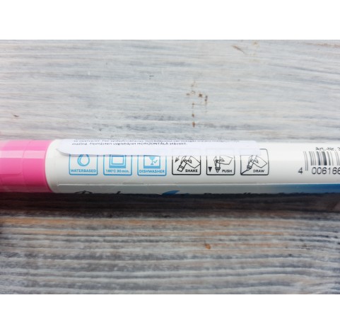 Felt pen/marker for porcelain and glass, pink, for lines 1-2 mm