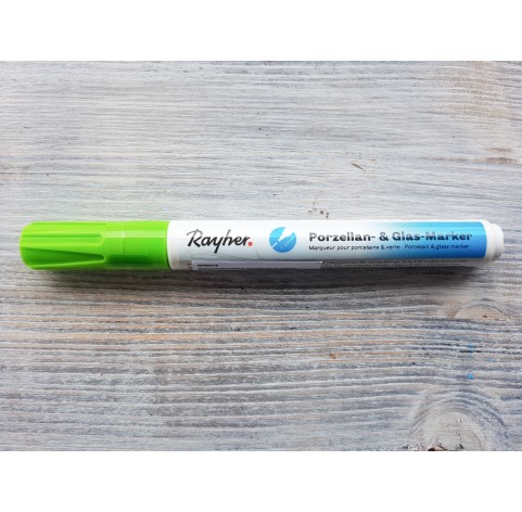 Felt pen/marker for porcelain and glass, light green, for lines 1-2 mm