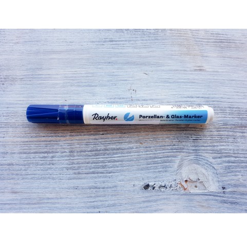 Felt pen/marker for porcelain and glass, navy blue, for lines 1-2 mm