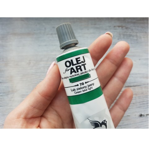 Renesans OLEJ FOR ART oil paint, green lake light, 60 ml, No. 70