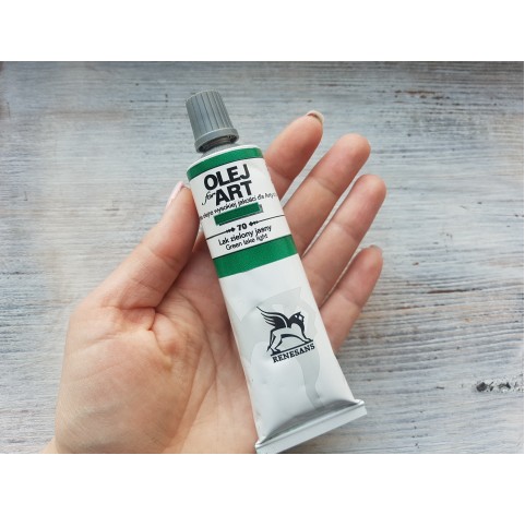 Renesans OLEJ FOR ART oil paint, green lake light, 60 ml, No. 70