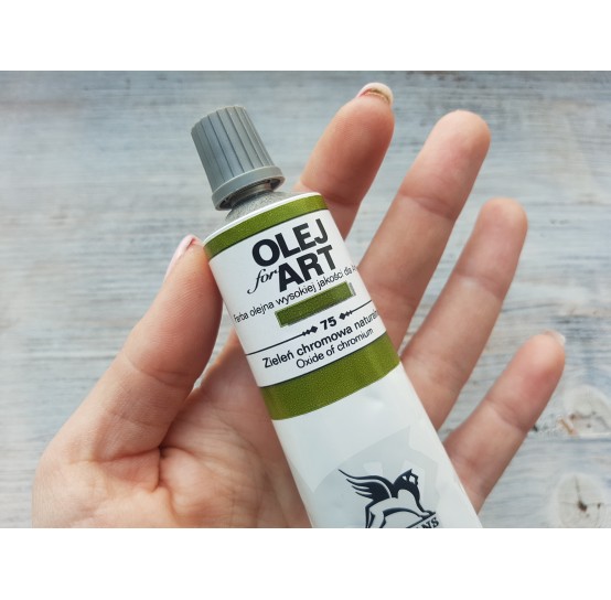 Renesans OLEJ FOR ART oil paint, chromium oxide green, 60 ml, No. 75
