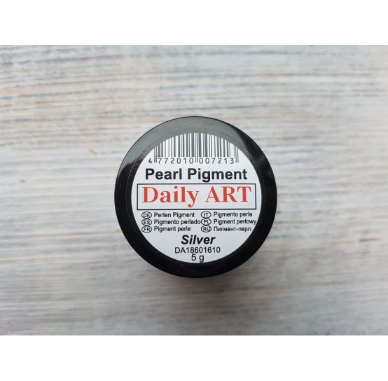 Daily Art pearl effect pigment powder, silver, 5 g