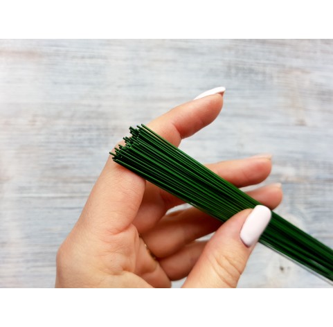Floristic cut wire, green, Ø 0.5 mm, 40 cm, pack ~ 70-80 pcs., 100 g