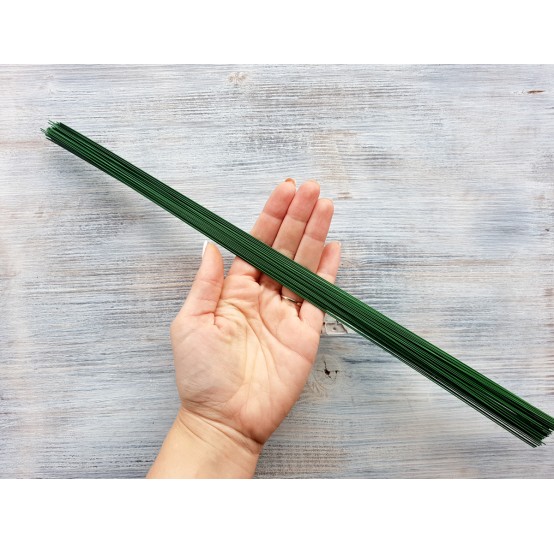 Floristic cut wire, green, Ø 0.7 mm, 40 cm, pack ~ 70-80 pcs., 100 g