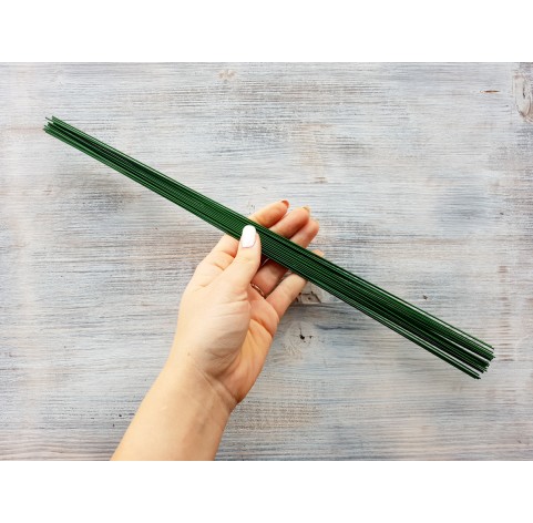Floristic cut wire, green, Ø 1.0 mm, 40 cm, pack ~ 40-45 pcs., 100 g