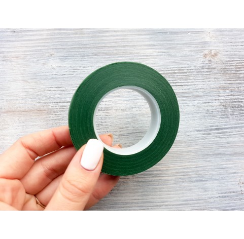 Floral tape, dark green, 13 mm*27 m
