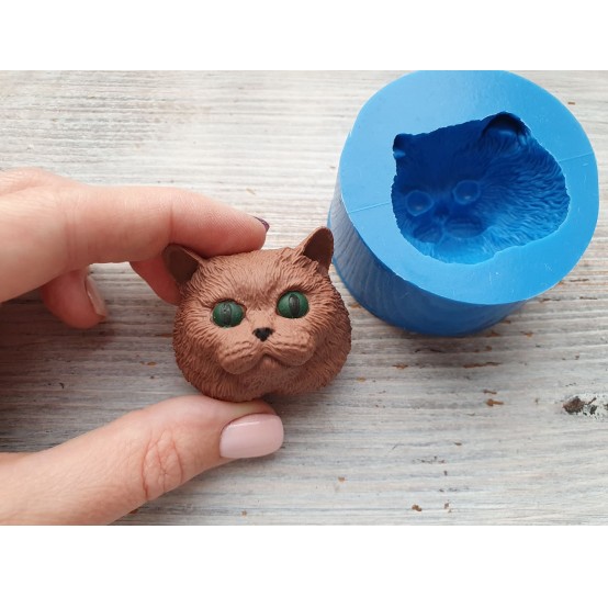 Silicone mold, Cat, large, ~ 4.3 * 3.9 cm