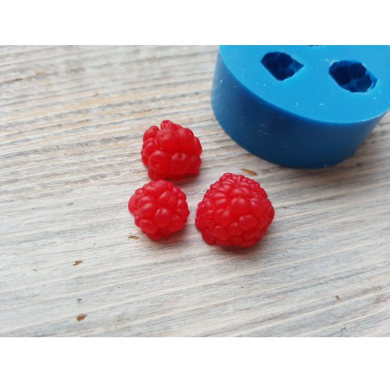 Silicone mold raspberry, 3 berries, S, ~ Ø 0.9-1.2 cm