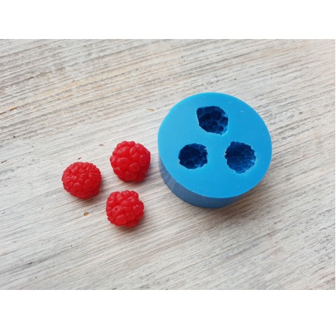 Silicone mold, Raspberry, M, 3 pcs., ~ Ø 1.2-1.4 cm