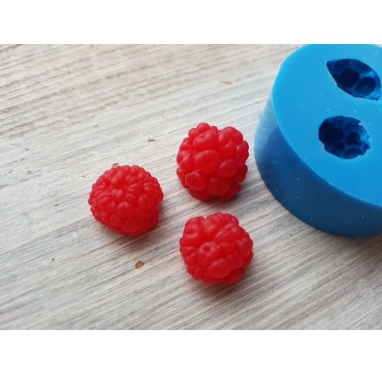 Silicone mold raspberry, 3 berries, M, ~ Ø 1.2-1.4 cm