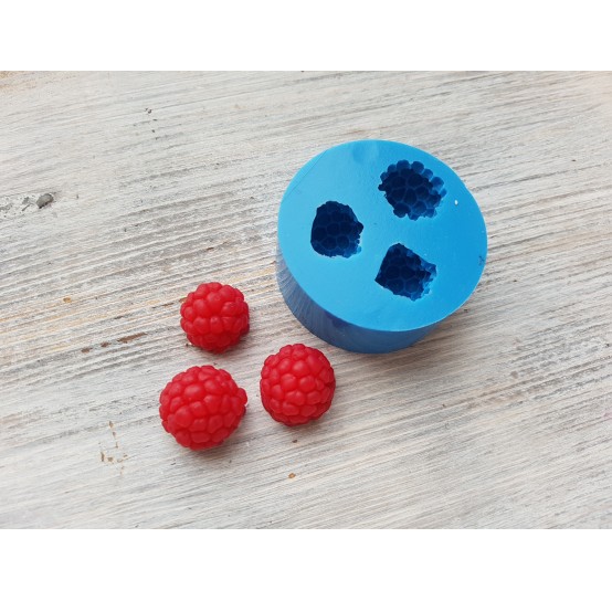Silicone mold, Raspberry, XL, 3 pcs., ~ Ø 1.6-2 cm, ~ H:1.4-1.5 cm