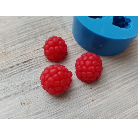 Silicone mold raspberry, 3 berries, XL, ~ Ø 1.7-2 cm