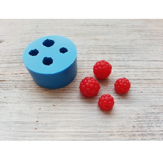 Silicone mold handmade raspberry, 4 berries, ~ Ø 1-1.4 cm