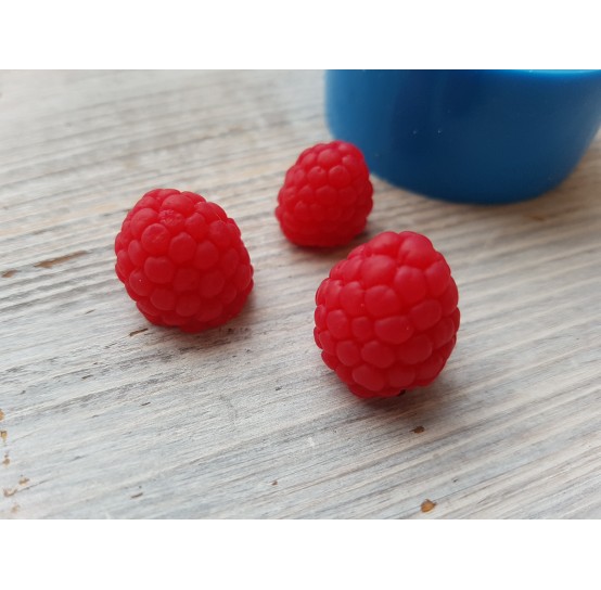 Silicone mold raspberry, conical, natural, 3 berries, ~ Ø 1.2-1.5 cm