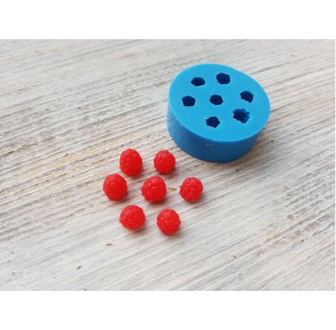 Silicone mold, Mini raspberry, 7 elements, ~ Ø 0.6-0.7 cm, H:0.6-0.7 cm