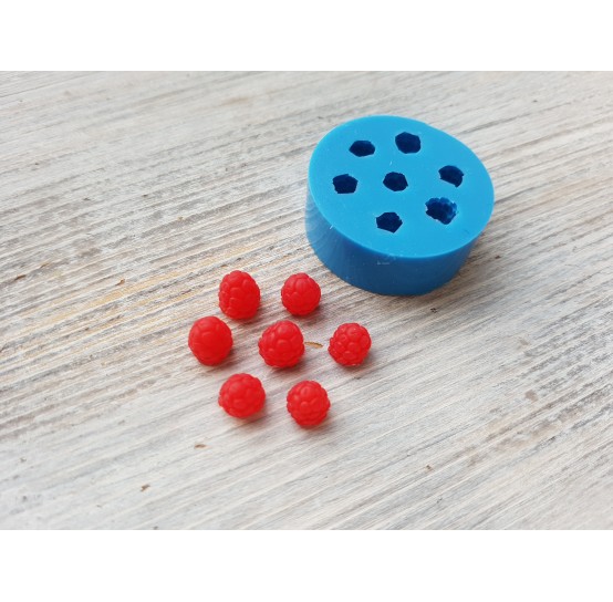 Silicone mold mini raspberry, 7 berries, ~ Ø 0.5-0.7 cm