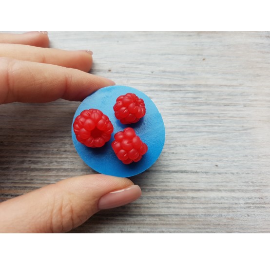 Silicone mold raspberry, reversed berries, handmade, 3 berries, ~ Ø 1.3 - 1.5 cm