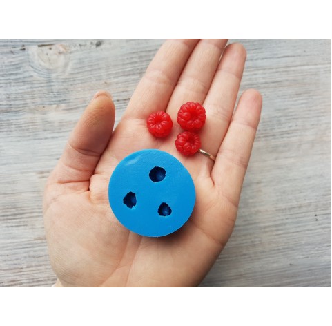 Silicone mold, Handmade raspberry, inverted, M, 3 elements, ~ Ø 1.3-1.5 cm, H:1.1-1.4 cm