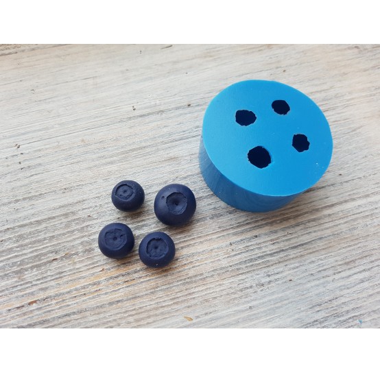 Silicone mold garden blueberry, 4 berries, ~ Ø 1.3 - 1.7 cm