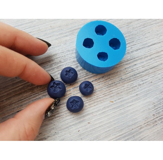 Silicone mold handmade blueberry, 4 berries, ~ Ø 1.2 - 1.5 cm