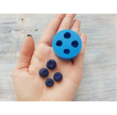 Silicone mold, Handmade blueberry, 4 elements, ~ Ø 1.2-1.4 cm, H:0.8-1 cm